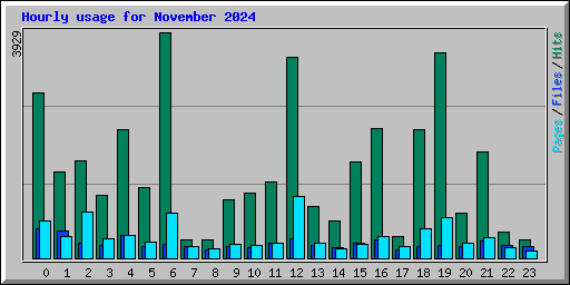 Hourly usage for November 2024